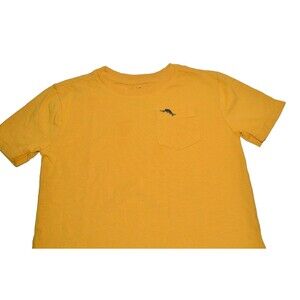 Tommy Bahama Boys Shirt Sz 5/6 Yellow Short Sleeve Athletic Active Pocket Tee
